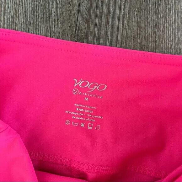 VOGO Athletica Women's Bright Pink Capri Leggings Medium - Picture 3 of 4